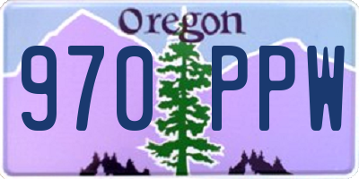 OR license plate 970PPW