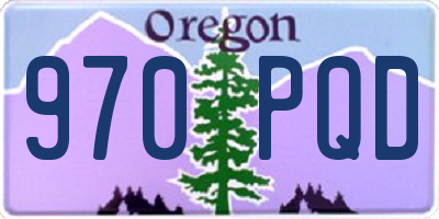 OR license plate 970PQD