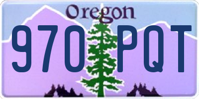 OR license plate 970PQT