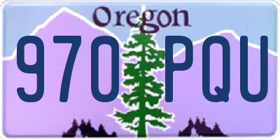 OR license plate 970PQU