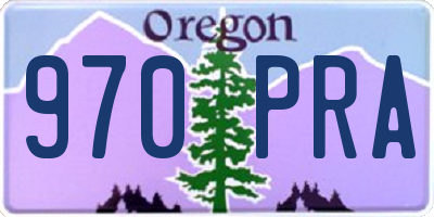 OR license plate 970PRA