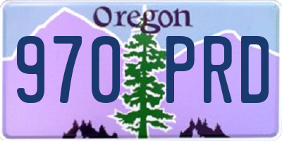 OR license plate 970PRD