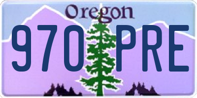 OR license plate 970PRE