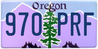 OR license plate 970PRF