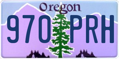OR license plate 970PRH