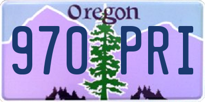 OR license plate 970PRI