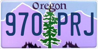 OR license plate 970PRJ