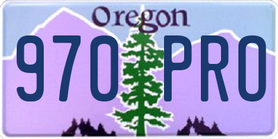 OR license plate 970PRO