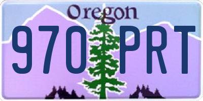OR license plate 970PRT