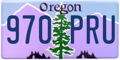 OR license plate 970PRU