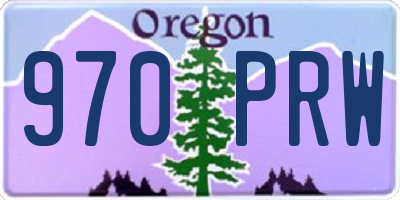 OR license plate 970PRW