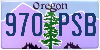 OR license plate 970PSB
