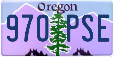 OR license plate 970PSE