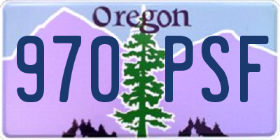 OR license plate 970PSF