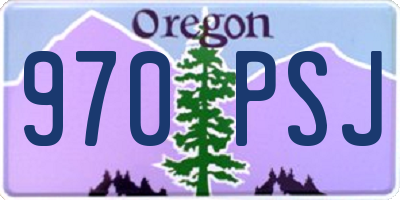 OR license plate 970PSJ