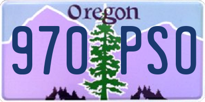 OR license plate 970PSO
