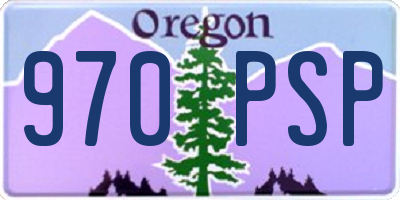 OR license plate 970PSP
