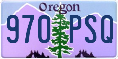 OR license plate 970PSQ