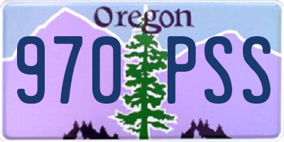 OR license plate 970PSS