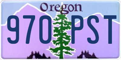 OR license plate 970PST