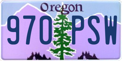 OR license plate 970PSW