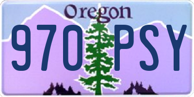 OR license plate 970PSY