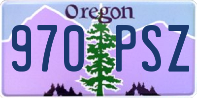 OR license plate 970PSZ