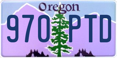 OR license plate 970PTD