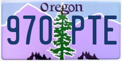OR license plate 970PTE