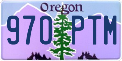 OR license plate 970PTM