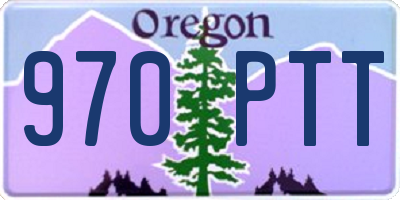 OR license plate 970PTT