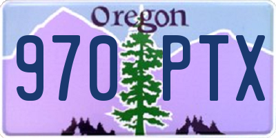 OR license plate 970PTX