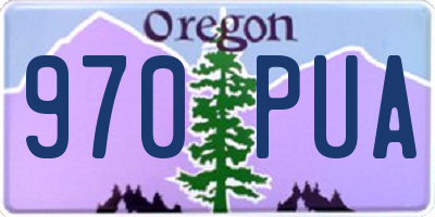 OR license plate 970PUA