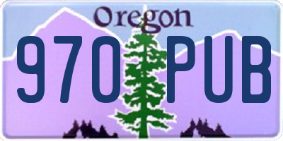 OR license plate 970PUB