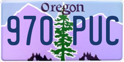OR license plate 970PUC