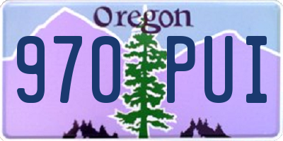 OR license plate 970PUI