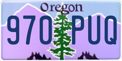 OR license plate 970PUQ