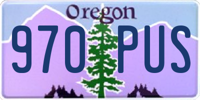 OR license plate 970PUS