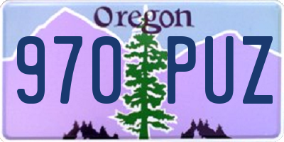 OR license plate 970PUZ