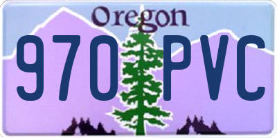 OR license plate 970PVC