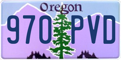 OR license plate 970PVD