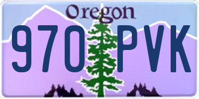 OR license plate 970PVK