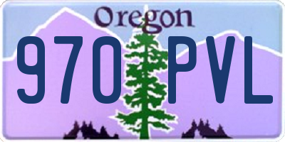 OR license plate 970PVL