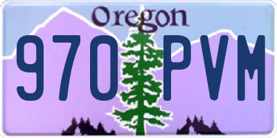 OR license plate 970PVM