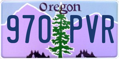 OR license plate 970PVR