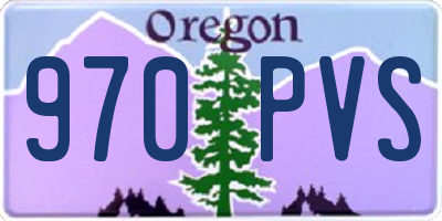 OR license plate 970PVS
