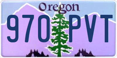 OR license plate 970PVT