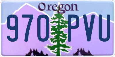 OR license plate 970PVU