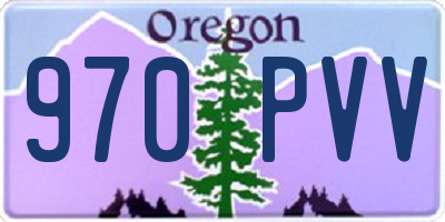 OR license plate 970PVV