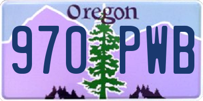 OR license plate 970PWB